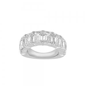 10.12 CT. T.W "NOVELLO-COLLECTION" IGI CERT LABGROWN DIAMOND EMERALD BAND IN 14KT GOLD