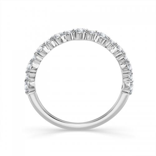 Novello Lab-grown Diamonds Round Wedding Band 0.50 Ct. T.w. in 14K White Gold