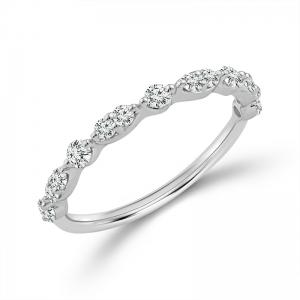 Novello Lab-grown Diamonds Round Wedding Band 0.40 Ct. T.w. in 14K White Gold