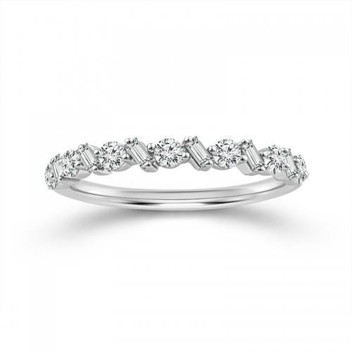Novello Lab-grown Diamonds Round Wedding Band 0.50 Ct. T.w. in 14K White Gold