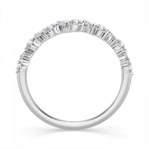 Novello Lab-grown Diamonds Round Wedding Band 0.50 Ct. T.w. in 14K White Gold
