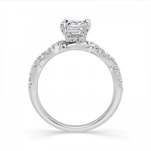 Novello Lab-grown Diamonds Princess-cut Infinity Bridal Set 1.25 Ct. T.w. in 14K White Gold