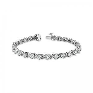 Novello Lab-grown Diamonds X-Link Tennis Bracelet 6.50 Ct. T.w. in 14K White Gold