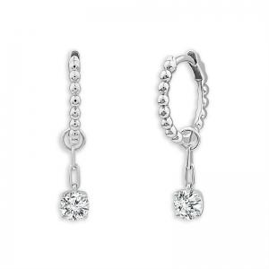Novello Lab-grown Diamonds Solitaire Dangling Earrings 0.52 Ct. T.w. in 14K White Gold