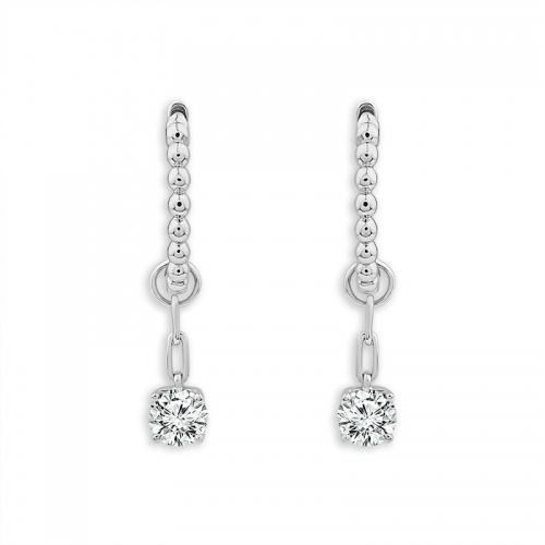 Novello Lab-grown Diamonds Solitaire Dangling Earrings 0.52 Ct. T.w. in 14K White Gold