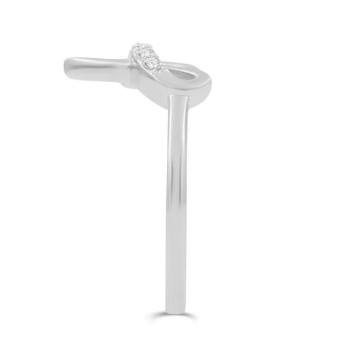 Love Spell Lab-grown Diamonds Letter A Initial Ring 0.10 Ct. T.w. in Sterling Silver