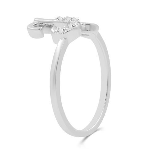 Love Spell Lab-grown Diamonds Letter K Initial Ring 0.10 Ct. T.w. in Sterling Silver
