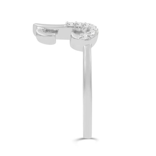 Love Spell Lab-grown Diamonds Letter K Initial Ring 0.10 Ct. T.w. in Sterling Silver