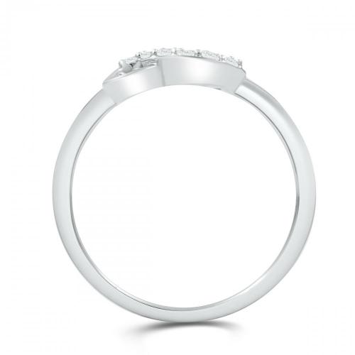 Love Spell Lab-grown Diamonds Letter B Initial Ring 0.10 Ct. T.w. in Sterling Silver