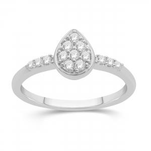 Love Spell Lab-grown Diamonds Pear Composite Ring 0.25 Ct. T.w. in Sterling Silver