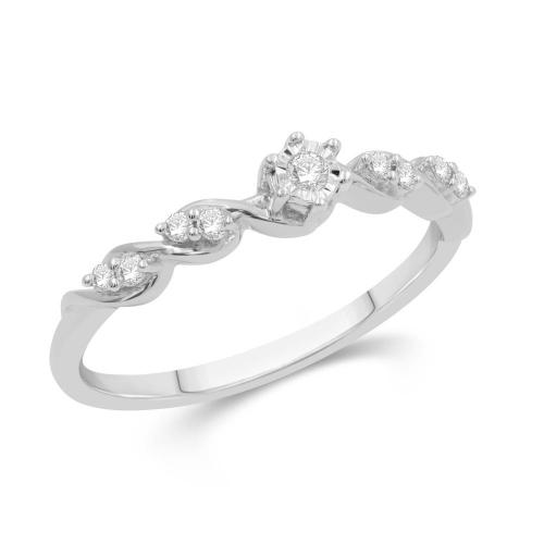 Love Spell Lab-grown Diamonds Band 0.10 Ct. T.w. in Sterling Silver