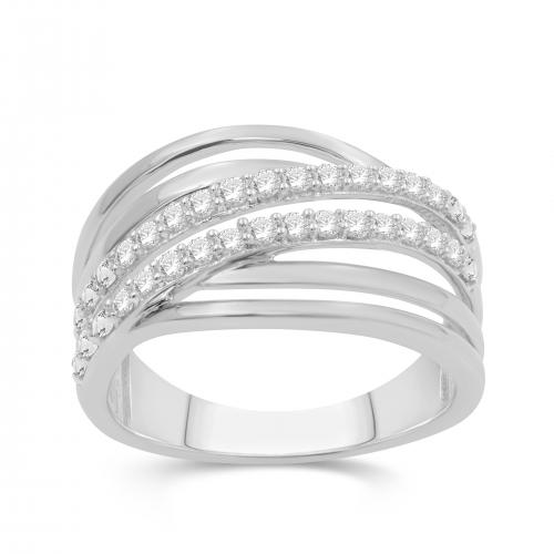 Love Spell Lab-grown Diamonds Infinity Band 0.50 Ct. T.w. in Sterling Silver