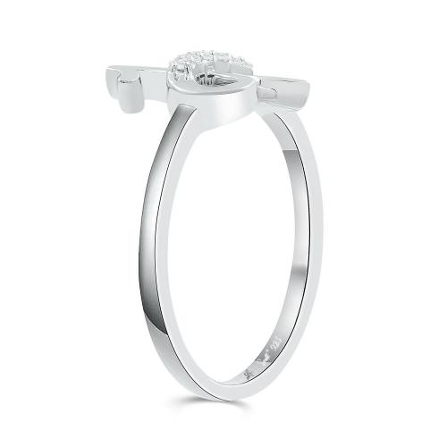 Love Spell Lab-grown Diamonds Letter H Initial Ring 0.10 Ct. T.w. in Sterling Silver
