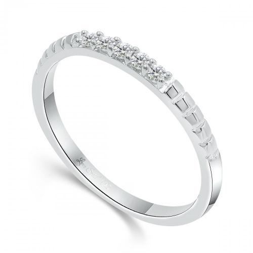 Love Spell Lab-grown Diamonds 5-stone Anniversary Band 0.25 Ct. T.w. in Sterling Silver