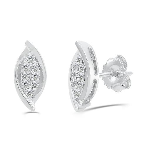 Love Spell Lab-grown Diamonds Marquise Composite Studs 0.15 Ct. T.w. in Sterling Silver