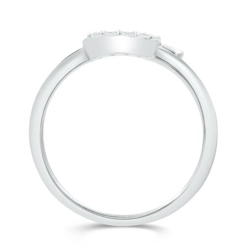 Love Spell Lab-grown Diamonds Letter J Initial Ring 0.10 Ct. T.w. in Sterling Silver