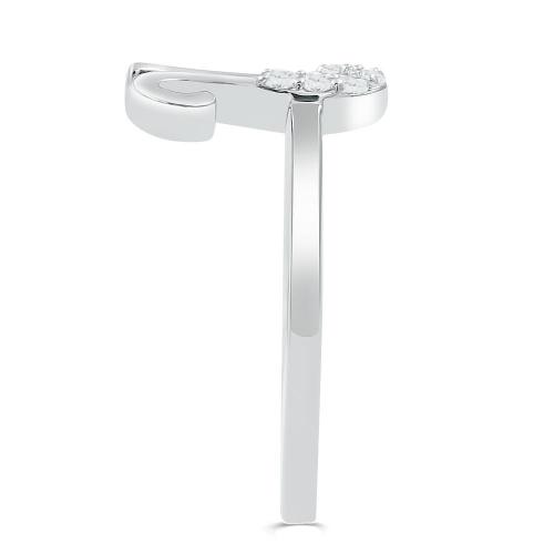 Love Spell Lab-grown Diamonds Letter U Initial Ring 0.10 Ct. T.w. in Sterling Silver