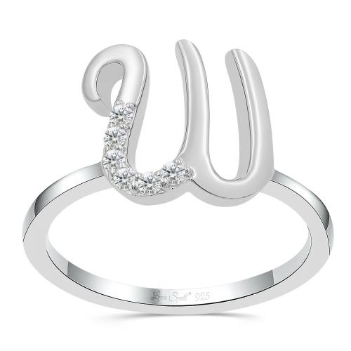 Love Spell Lab-grown Diamonds Letter W Initial Ring 0.10 Ct. T.w. in Sterling Silver