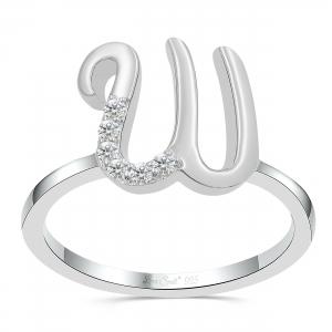 Love Spell Lab-grown Diamonds Letter W Initial Ring 0.10 Ct. T.w. in Sterling Silver