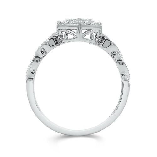 Love Spell Lab-grown Diamonds Halo Ring 0.50 Ct. T.w. in Sterling Silver