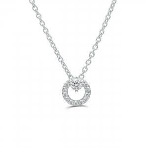 Love Spell Lab-grown Diamonds Round Bezel Pendant 0.25 Ct. T.w. in Sterling Silver
