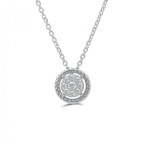 Love Spell Lab-grown Diamonds Composite Pendant 0.25 Ct. T.w. in Sterling Silver