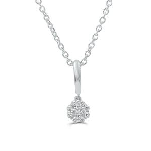 Love Spell Lab-grown Diamonds Flower Pendant 0.15 Ct. T.w. in Sterling Silver
