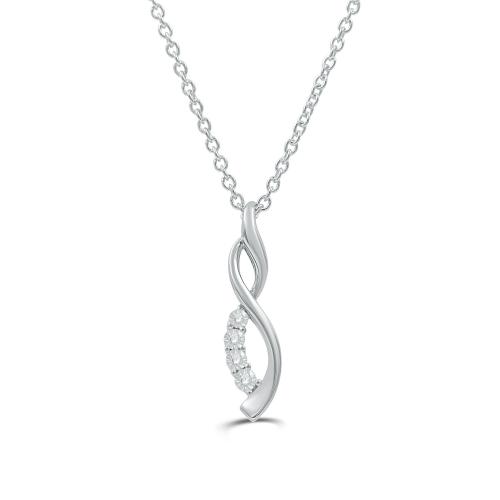 Love Spell Lab-grown Diamonds Infinity Pendant 0.05 Ct. T.w. in Sterling Silver