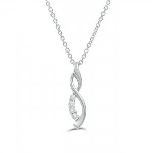 Love Spell Lab-grown Diamonds Infinity Pendant 0.05 Ct. T.w. in Sterling Silver