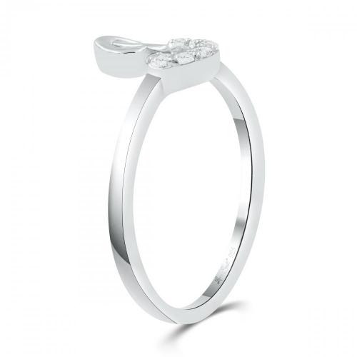 Love Spell Lab-grown Diamonds Letter P Initial Ring 0.10 Ct. T.w. in Sterling Silver