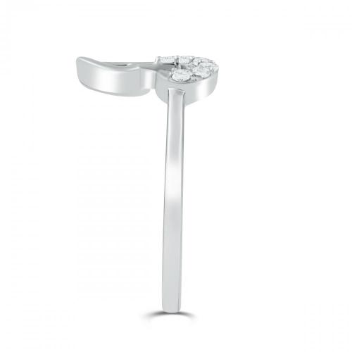 Love Spell Lab-grown Diamonds Letter P Initial Ring 0.10 Ct. T.w. in Sterling Silver