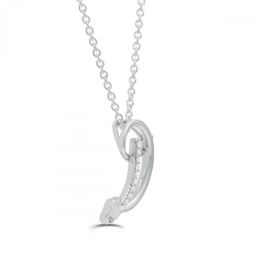 Love Spell Lab-grown Diamonds Letter D Initial Pendant 0.10 Ct. T.w. in Sterling Silver