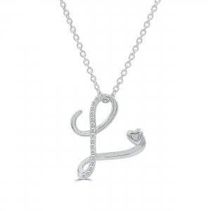 Love Spell Lab-grown Diamonds Letter I Pendant 0.15 Ct. T.w. in Sterling Silver