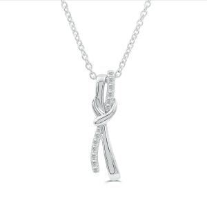 Love Spell Lab-grown Diamonds Knot Pendant 0.15 Ct. T.w. in Sterling Silver