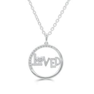 Love Spell Lab-grown Diamonds Loved Heart Pendant 0.15 Ct. T.w. in Sterling Silver