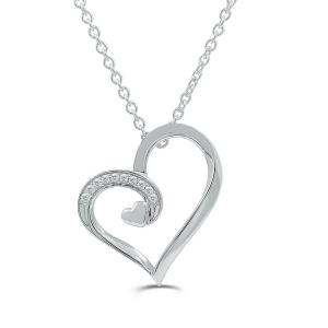 Love Spell Lab-grown Diamonds Heart Pendant 0.10 Ct. T.w. in Sterling Silver