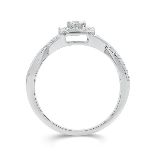 Love Spell Lab-grown Diamonds Halo Infinity Ring 0.35 Ct. T.w. in Sterling Silver