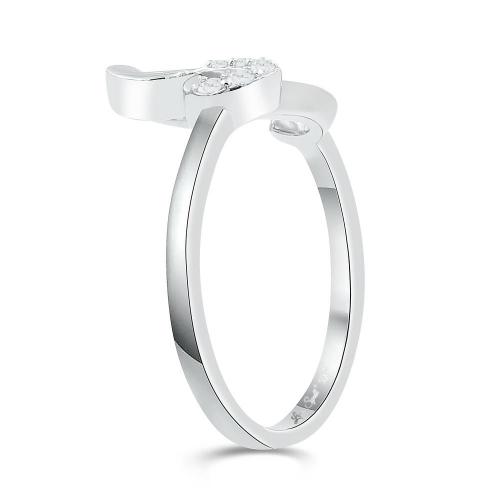 Love Spell Lab-grown Diamonds Letter R Initial Ring 0.10 Ct. T.w. in Sterling Silver