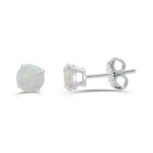 Love Spell Lab-grown Diamonds Opal Studs in Sterling Silver