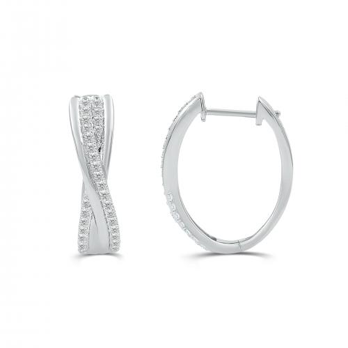 Love Spell Lab-grown Diamonds Infinity Hoops 0.55 Ct. T.w. in Sterling Silver