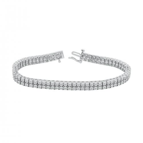 Love Spell Lab-grown Diamonds Tennis Bracelet 1.85 Ct. T.w. in Sterling Silver