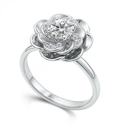Love Spell Lab-grown Diamonds Flower Ring 0.50 Ct. T.w. in Sterling Silver