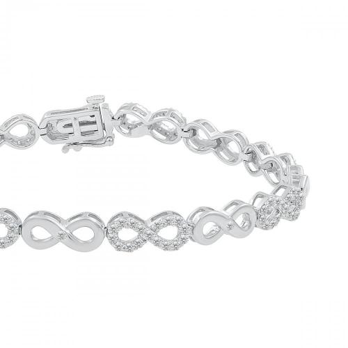 Love Spell Lab-grown Diamonds Infinity Bracelet 1.65 Ct. T.w. in Sterling Silver