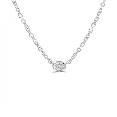 Love Spell Lab-grown Diamonds Round Solitiare Pendant 0.15 Ct. T.w. in Sterling Silver