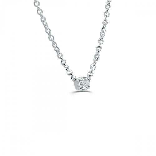 Love Spell Lab-grown Diamonds Round Solitiare Pendant 0.15 Ct. T.w. in Sterling Silver