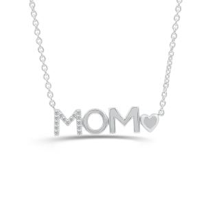 Love Spell Lab-grown Diamonds Mom Pendant 0.15 Ct. T.w. in Sterling Silver