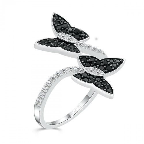 Love Spell Lab-grown Diamonds Butterfly Ring 2.25 Ct. T.w. in Sterling Silver