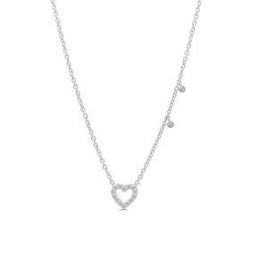 Love Spell Lab-grown Diamonds Heart Necklace 0.20 Ct. T.w. in Sterling Silver