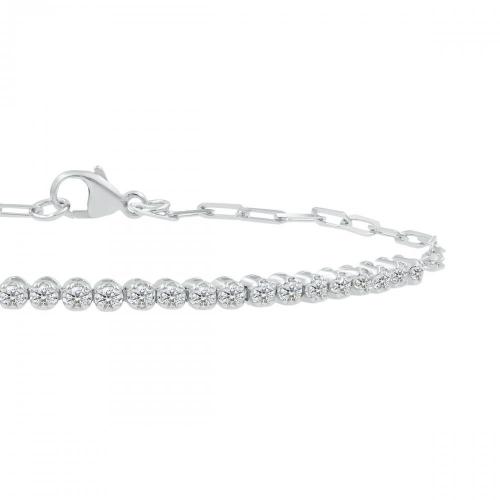 Love Spell Lab-grown Diamonds Paperclip Bracelet 0.55 Ct. T.w. in Sterling Silver