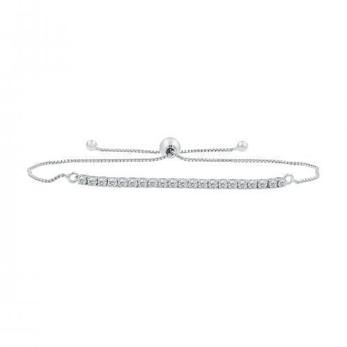 Love Spell Lab-grown Diamonds Bolo Tennis Bracelet 0.95 Ct. T.w. in Sterling Silver